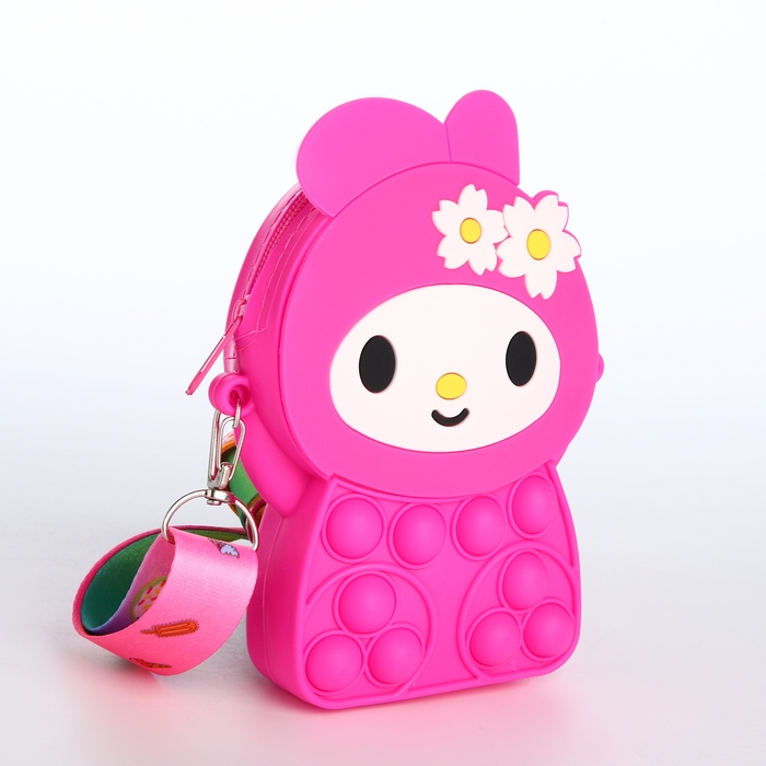 Сумка детская для девочки на молнии «Выбражулька», pop it, цвет малиновый Сумка детская для девочки на молнии «Выбражулька», pop it, цвет малиновый