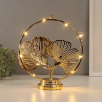 Подсвечник на 1 свечу "Листья Гинкго" с подсветкой, d-6 см 9,5х23,5х27 см Подсвечник на 1 свечу "Листья Гинкго" с подсветкой, d-6 см 9,5х23,5х27 см