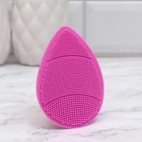 Щётка для умывания &laquo;Капля&raquo; на присоске, 9 &times; 7 см, цвет МИКС