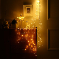 Гирлянда «Конский хвост» 20 нитей по 2 м, IP20, медная нить, 400 LED, свечение тёплое белое, 12 В Гирлянда «Конский хвост» 20 нитей по 2 м, IP20, медная нить, 400 LED, свечение тёплое белое, 12 В