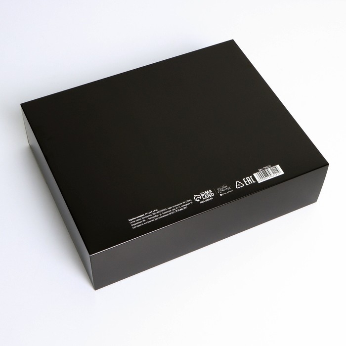 Коробка подарочная складная, упаковка, &laquo;Чёрная&raquo;, 31 х 24.5 х 8 см, БЕЗ ЛЕНТЫ