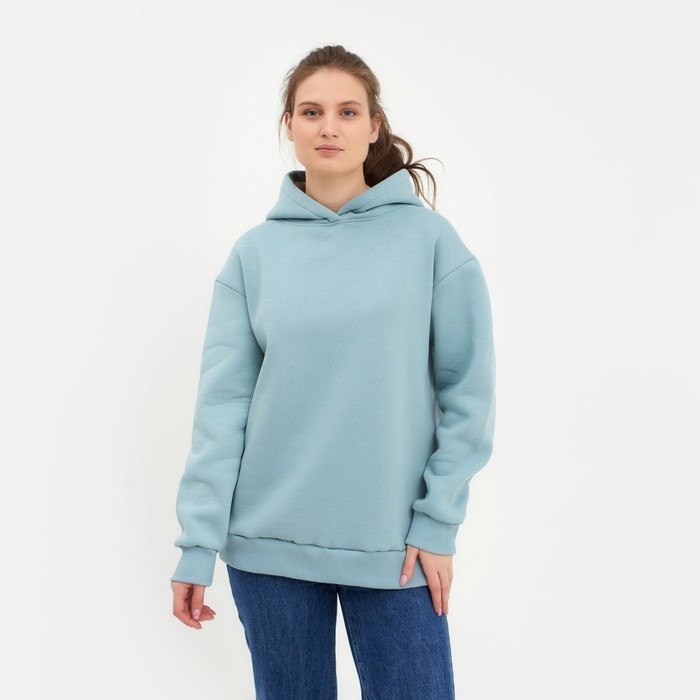 Худи женское MINAKU: Casual Collection цвет серо-голубой, р-р 50-52 Худи женское MINAKU: Casual Collection цвет серо-голубой, р-р 50-52