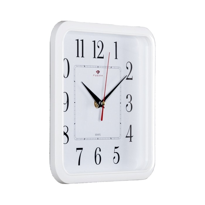 Часы настенные, интерьерные, бесшумные, 22 х 22 см, белые