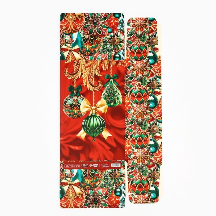 Подарочная коробка - конфета новогодняя складная &laquo;Роскошные шары &raquo;, 18 х 28 х 10 см