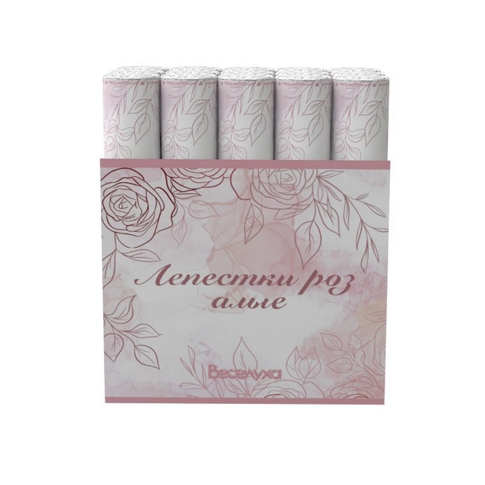 Пневмохлопушка &laquo;Лепестки роз&raquo;, алые, 30 см