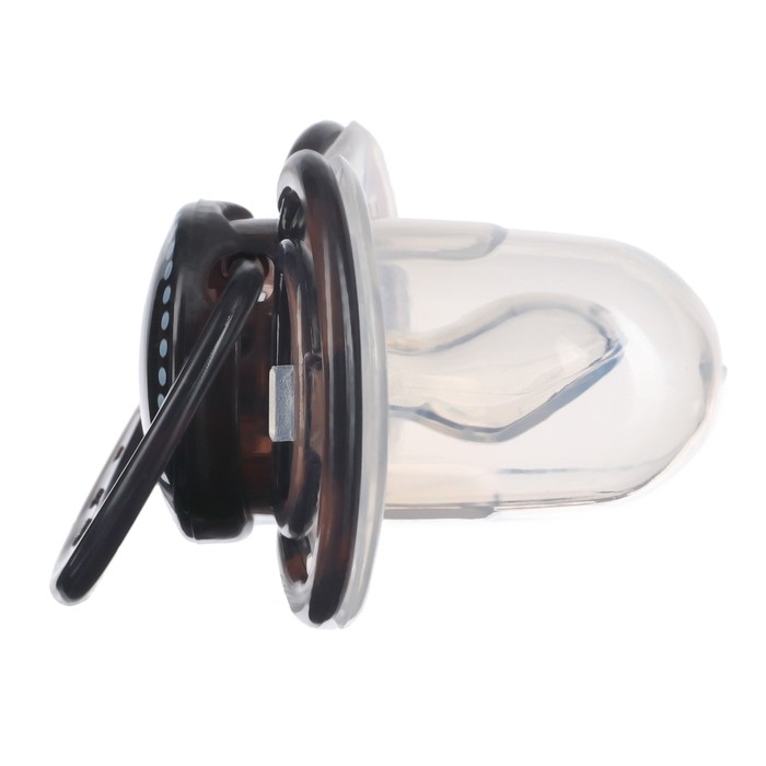 Соска - пустышка силиконовая ортодонтическая &laquo;Пингвинчик&raquo;, от 6 мес., с колпачком, цвет черный