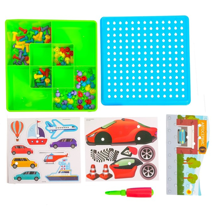 Конструктор винтовой &laquo;Конструктики: Транспорт&raquo;, 105 деталей