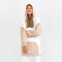 Худи женское MINAKU: Casual Collection цвет бежевый/экрю, р-р 48 Худи женское MINAKU: Casual Collection цвет бежевый/экрю, р-р 48