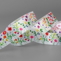 Лента атласная &laquo;Весеннее поле&raquo;, 25 мм, 23 &plusmn; 1 м, разноцветная