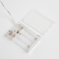 Гирлянда «Нить» 5 м роса, IP20, серебристая нить, 100 LED, 2 режима, батарейка AAх3 (не в комплекте), свечение тёплое белое Гирлянда «Нить» 5 м роса, IP20, серебристая нить, 100 LED, 2 режима, батарейка AAх3 (не в комплекте), свечение тёплое белое