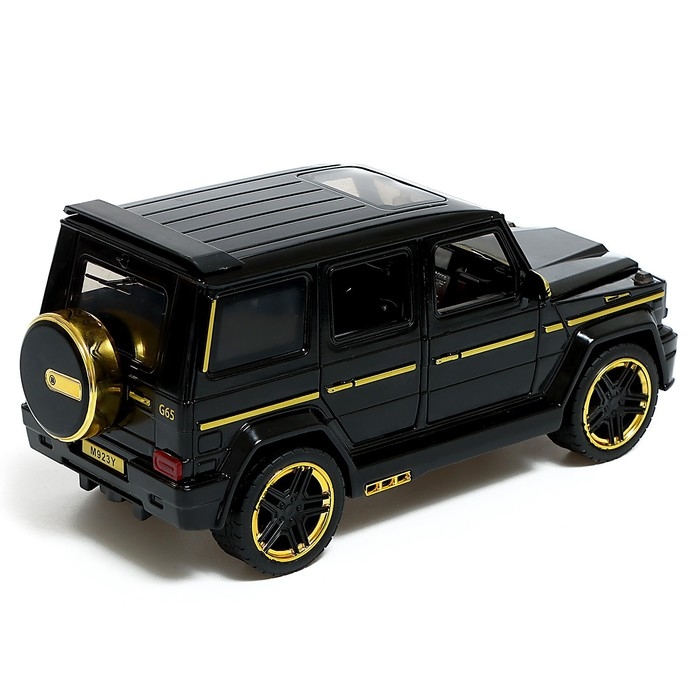 Машина металлическая, инерционная, 1:24, открываются двери, капот, багажник, цвет чёрный