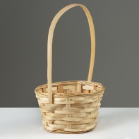 Корзина плетеная, D19 х 9,5 х 32см, бамбук Корзина плетеная, D19 х 9,5 х 32см, бамбук