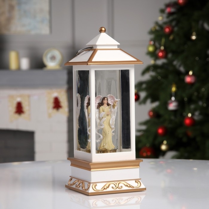 Светодиодная фигура «Фонарь с ангелом» 10.5 × 26 × 10.5 см, пластик, батарейки ААх3 (не в комплекте), USB, свечение тёплое белое Светодиодная фигура «Фонарь с ангелом» 10.5 × 26 × 10.5 см, пластик, батарейки ААх3 (не в комплекте), USB, свечение тёплое белое