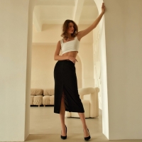 Юбка женская MINAKU: Green trend цвет черный, р-р 48 Юбка женская MINAKU: Green trend цвет черный, р-р 48