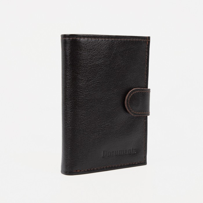 Портмоне мужское на кнопке, отдел для автодокументов, цвет коричневый Портмоне мужское на кнопке, отдел для автодокументов, цвет коричневый