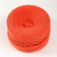 Трикотажная пряжа, ширина 7-9 мм, 100м/295 гр&plusmn;10% (15 - оранжевый)