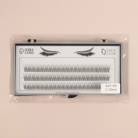 Набор накладных ресниц &laquo;Ласточкин хвост&raquo;, пучки, 10 мм, толщина 0,07 мм, изгиб С, 12 D