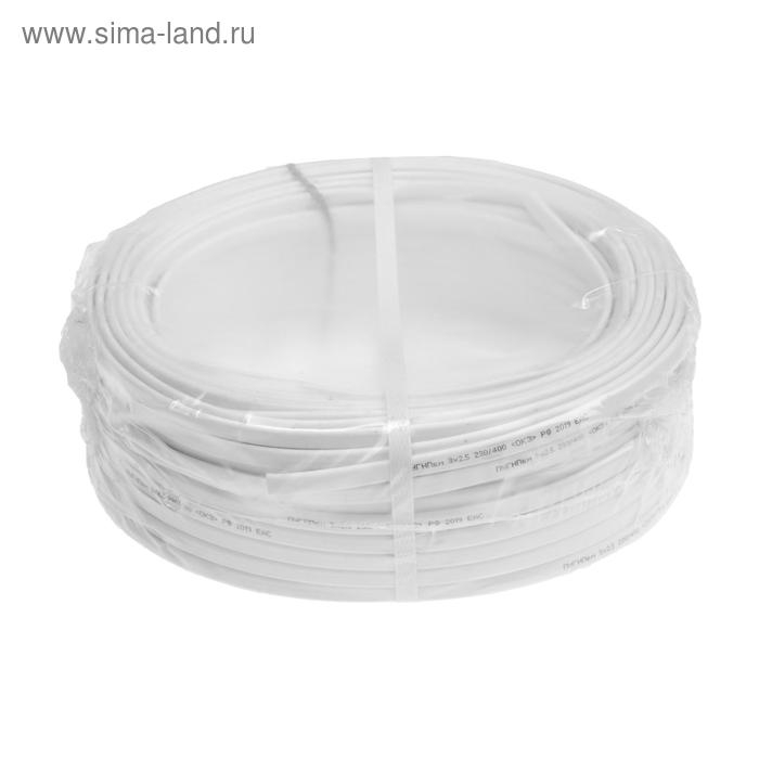 Провод Провод "Мастер Тока" ПуГНПбм, сечение 3х2.5 мм2, 50 м, белый