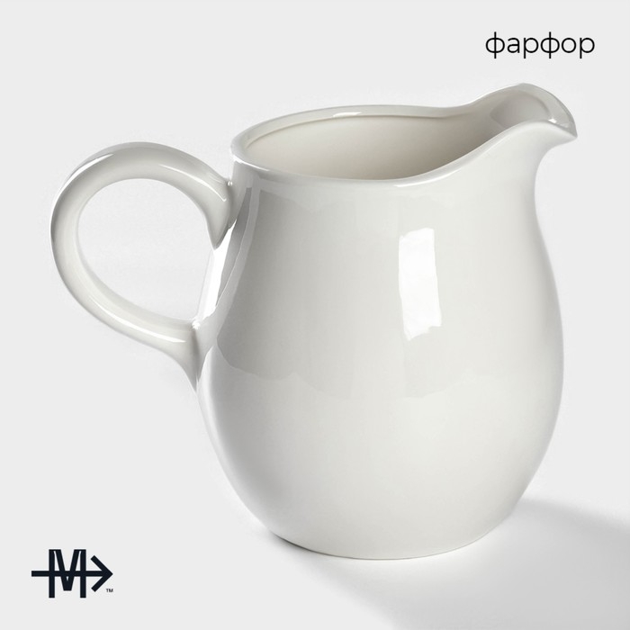 Кувшин для воды фарфоровый Magistro &laquo;Бланш&raquo;, 1,6 л, 15&times;18 см, цвет белый