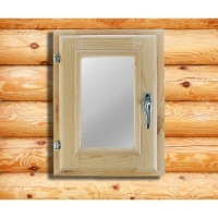 Окно, 40&times;30см, двойное стекло, из хвои