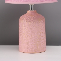 Лампа настольная "Цветочное поле" 1х40Вт Е14 розовый 20х20х34см