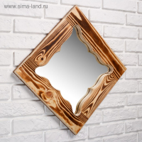 Зеркало резное "Бабочка", сосна, обожжённое, 40&times;40 см