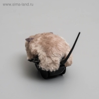 Мышь заводная меховая малая, 8,5 см, серая