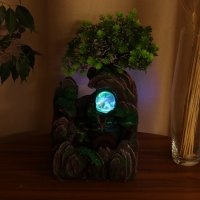 Фонтан "Каменное местечко под деревом" 29х16 см (с подсветкой)