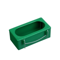 Навесная кормушка - поилка 4 х 6 х 12 см, лотковая, пластик  Greengo