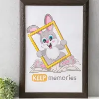 Фоторамка для фото 40х60 см "Luxe Elegance" пластик, коричневый, (пластик экран)