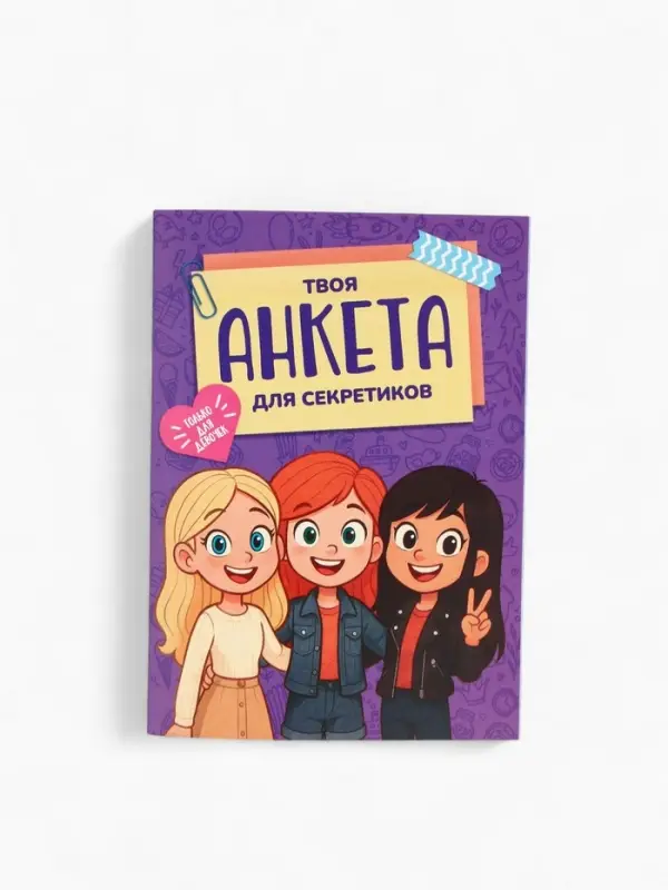 Анкета для девочек А6, 16 листов "Анкета для секретиков"