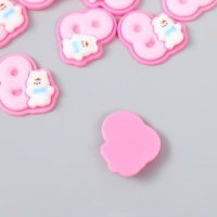 Декор для творчества "Цифра 8 со зверюшкой" набор 10 шт 2х1,9 см