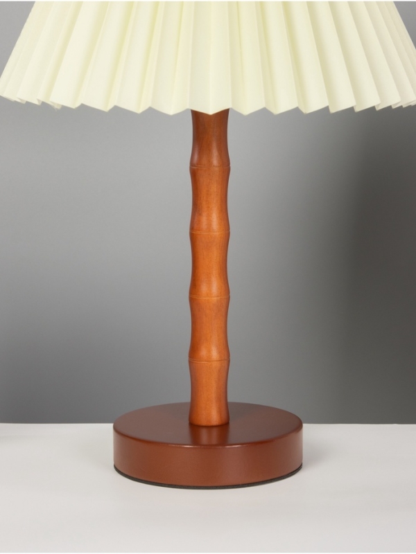 Лампа настольная BayerLux ЭКО "Бамбук" 1х40Вт Е27 коричневый/беж. 27х27х40см