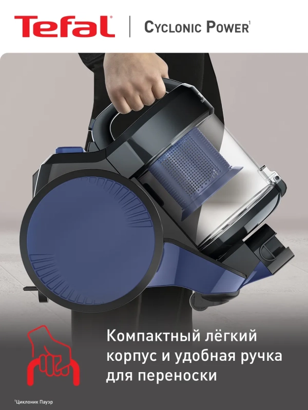Пылесос для дома Cyclonic Power TW1931RH с контейнером
