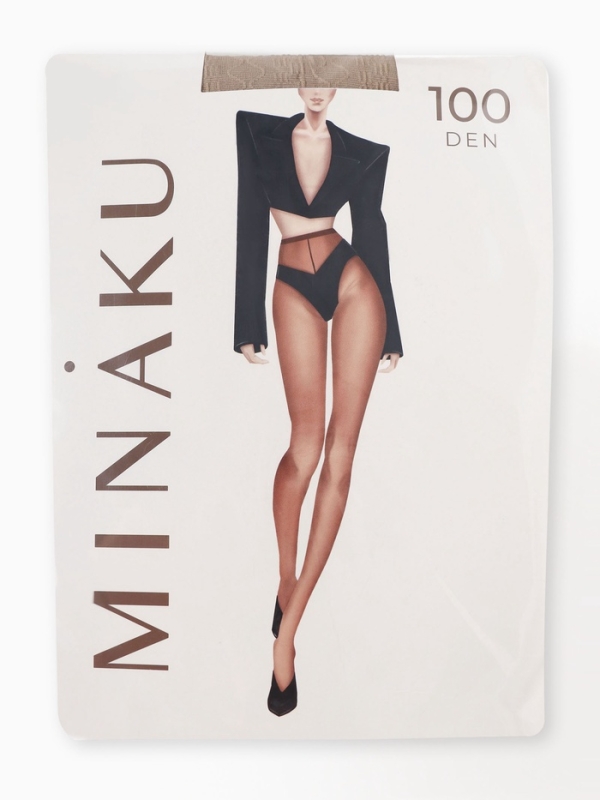 Женские колготки MINAKU 100 ден, цвет бежевый, размер 4/L
