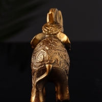 Фигура "Слон резной" 10х9,5х3 см, бронза