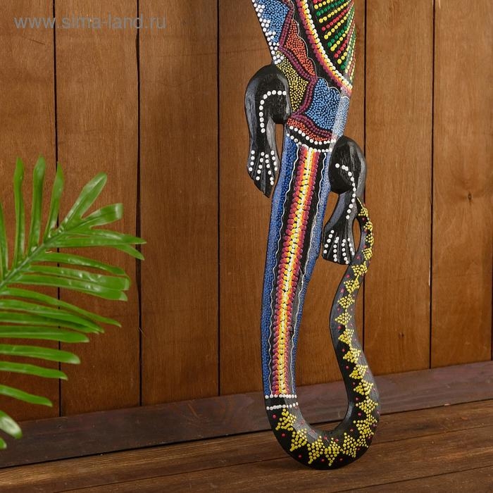 Панно декоративное "Ящерица геккон" 97х15х1,5 см МИКС