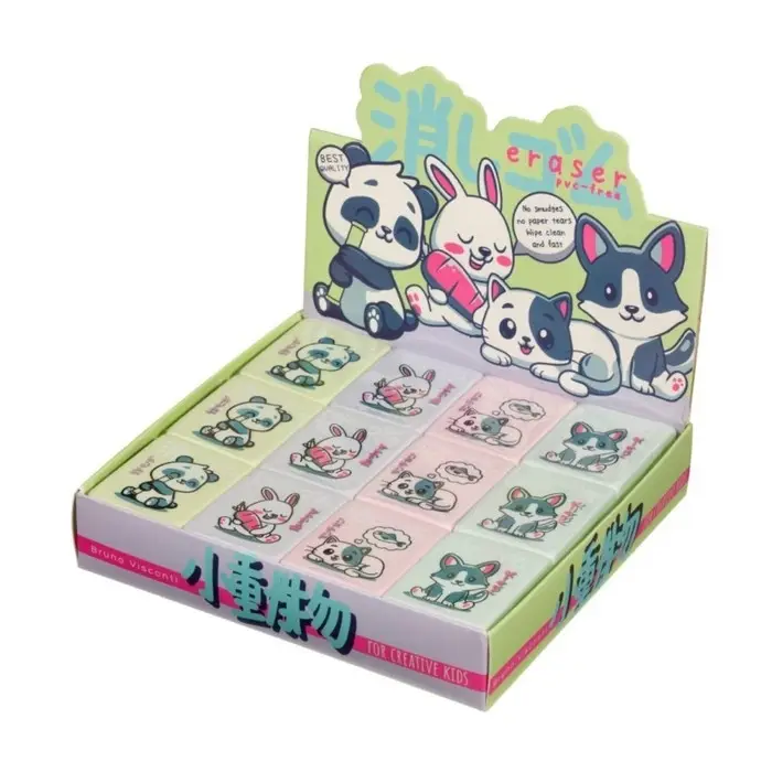 Ластик HappyGraphix KAWAII ANIMALS, МИКС