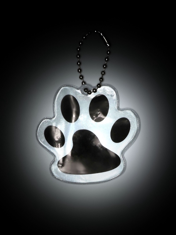 Светоотражающий элемент &laquo;Лапка&raquo;, двусторонний, 5,5 &times; 4,8 см, цвет белый