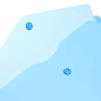 Папка-конверт на кнопке А5, 180 мкм, Calligrata Office, полупрозрачная, синяя