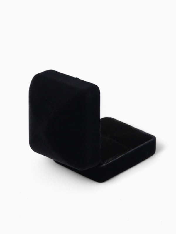 Футляр бархатный под 2 кольца &laquo;Традиции&raquo;, 5,2&times;4,6, цвет чёрный