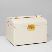 Подставка для украшений &laquo;Шкатулка&raquo; раздвижная с зеркалом, 17.5&times;14&times;13.5, цвет белый