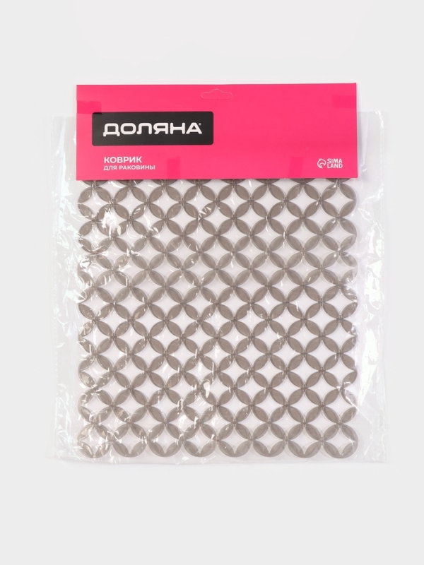 Коврик в раковину Доляна &laquo;Кико&raquo;, 24&times;30 см, серый