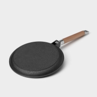 Сковорода блинная Wild Kitchen, d=24 см, съёмная ручка, индукция, чугун