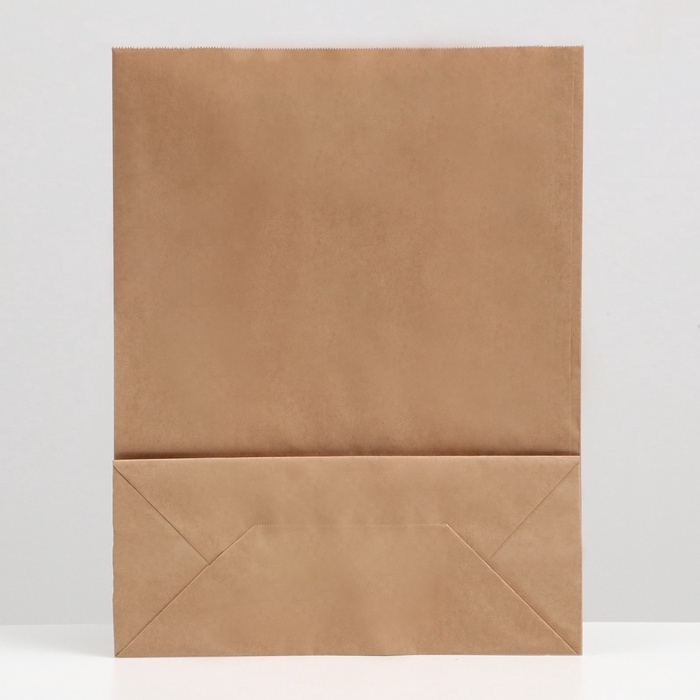 Пакет крафт без печати, плоская ручка 35 х 15 х 45 см, набор 3 шт