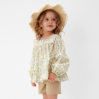 Блузка для девочки MINAKU &laquo;Ромашки&raquo;, цвет молочный, рост 122 см