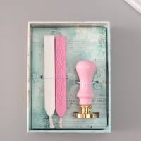 Сургучный набор "Сердечко" печать, ручка, сургуч 12,5х10х3,6 см