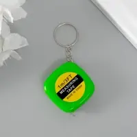 Рулетка-брелок для ключей на кольце &laquo;Эксперт&raquo;, 1 метр, 3.5&times;3.5 см, МИКС