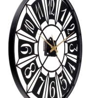 Часы настенные интерьерные &laquo;Гармошка&raquo;, плавный ход, d-40 см, черные