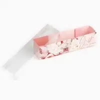 Коробочка для макарун с PVC крышкой &laquo;С любовью&raquo;, 19.5 х 5 х 4.5 см